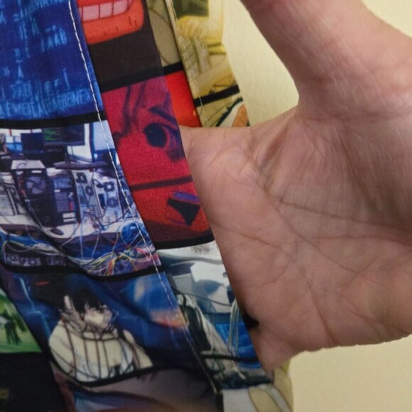 Secret Heart Let's All Love Lain Anime 2023 Drop Wide Leg Jogger Pants Size XL - Picture 4 of 12